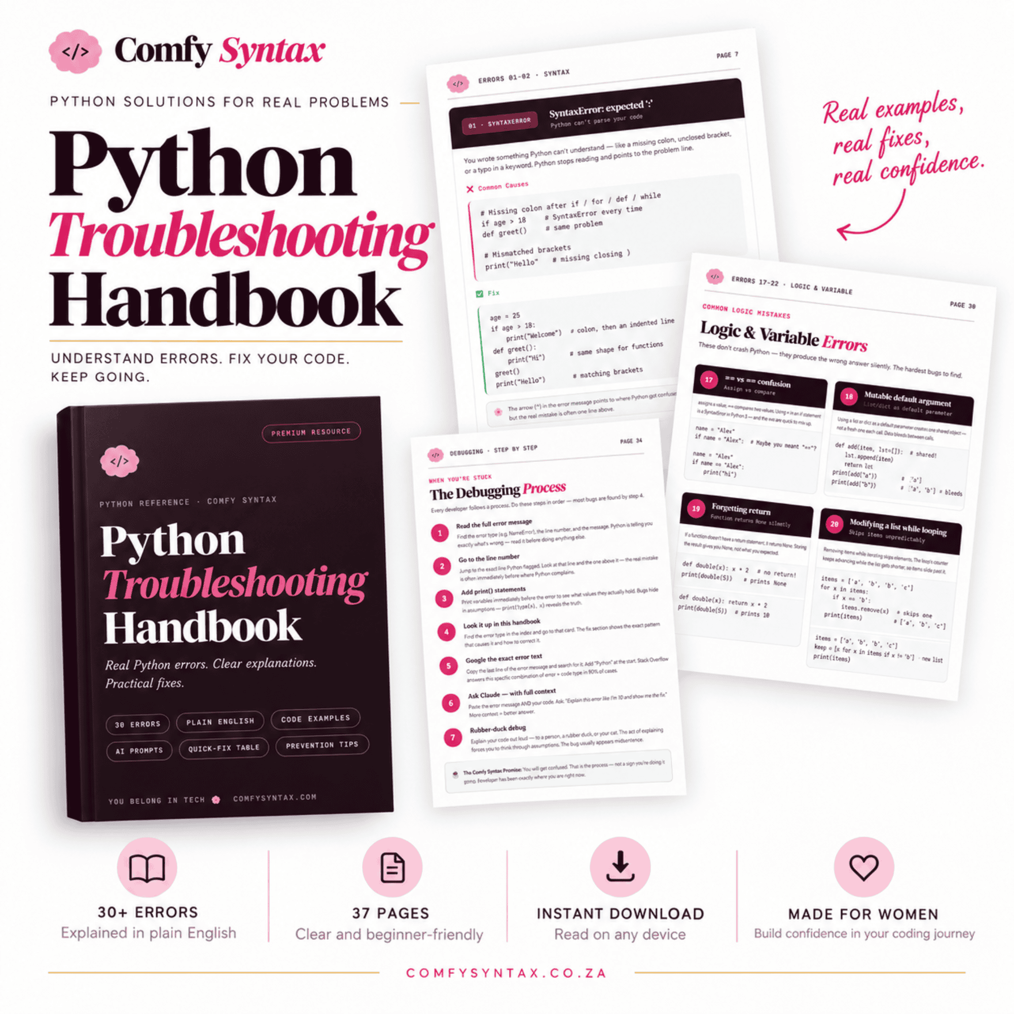 Python Beginner Bundle - Python Decoded + Troubleshooting Handbook + Flashcards - Image 4