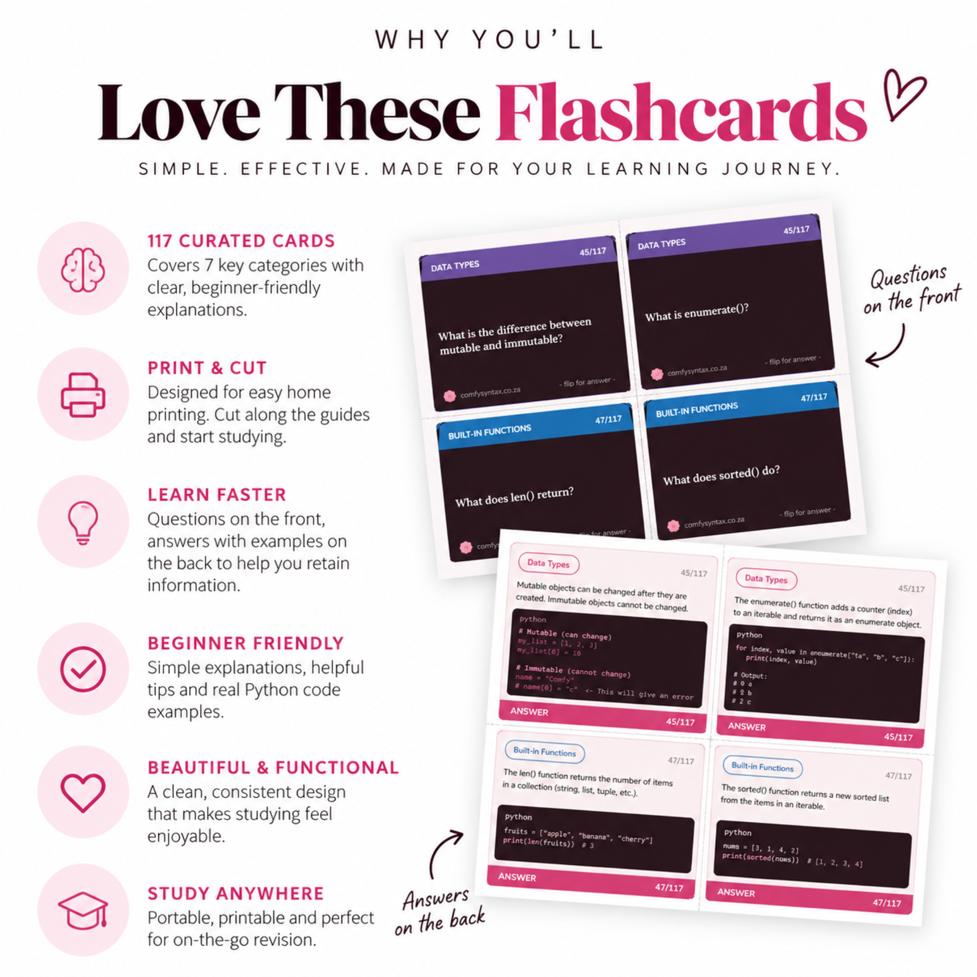 Python Flashcards Deck (117 Flashcards) - Image 6