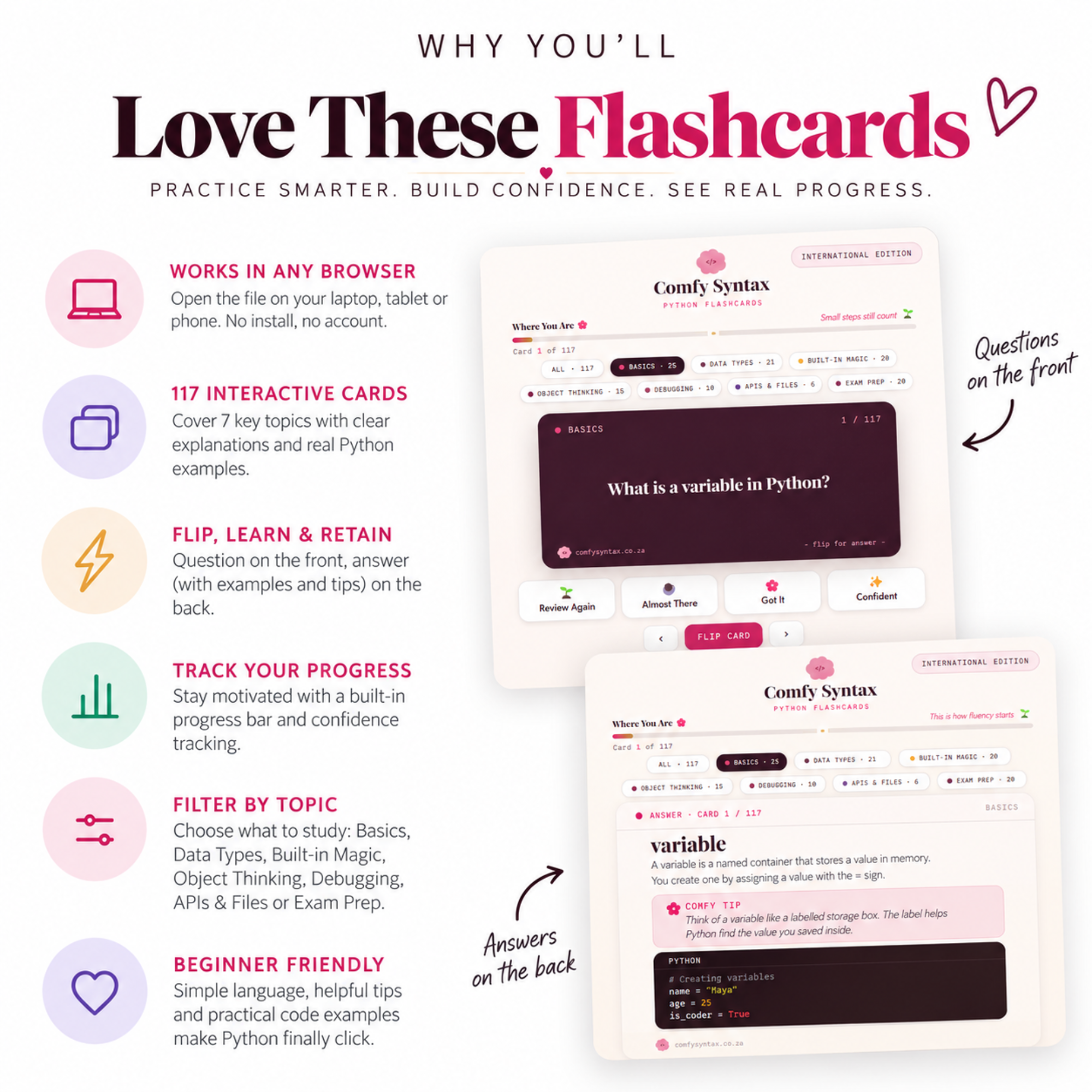 Python Flashcards Deck (117 Flashcards) - Image 4