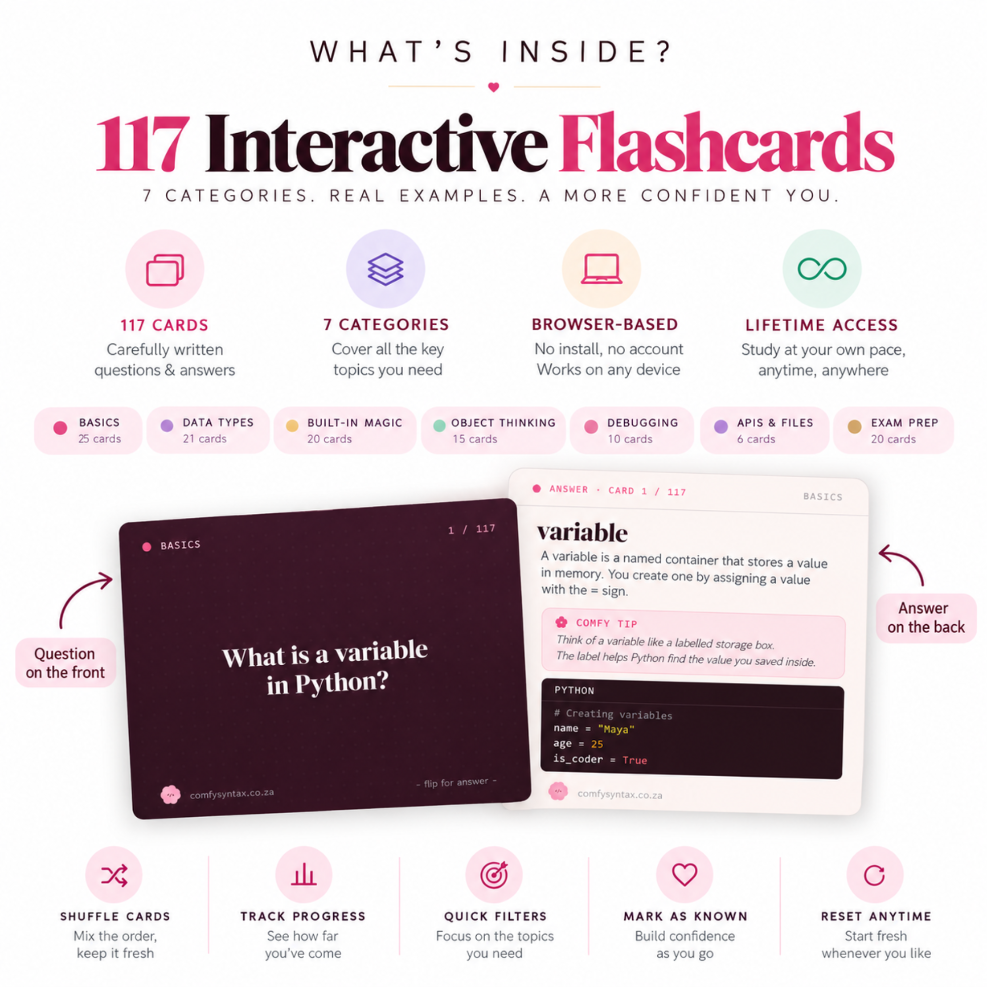 Python Flashcards Deck (117 Flashcards) - Image 3
