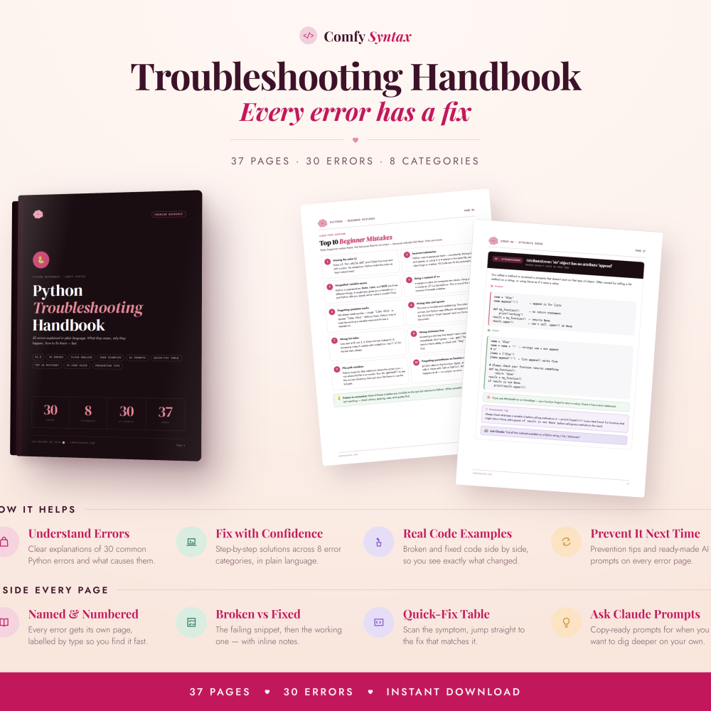 Python Troubleshooting Handbook